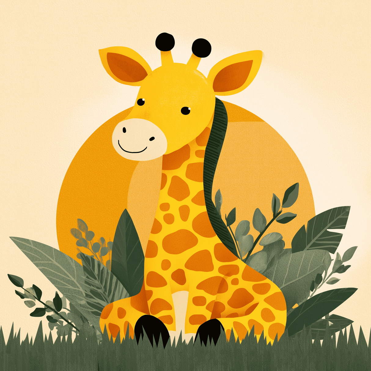 Baby Giraffe Easy Paint by Numbers Kit