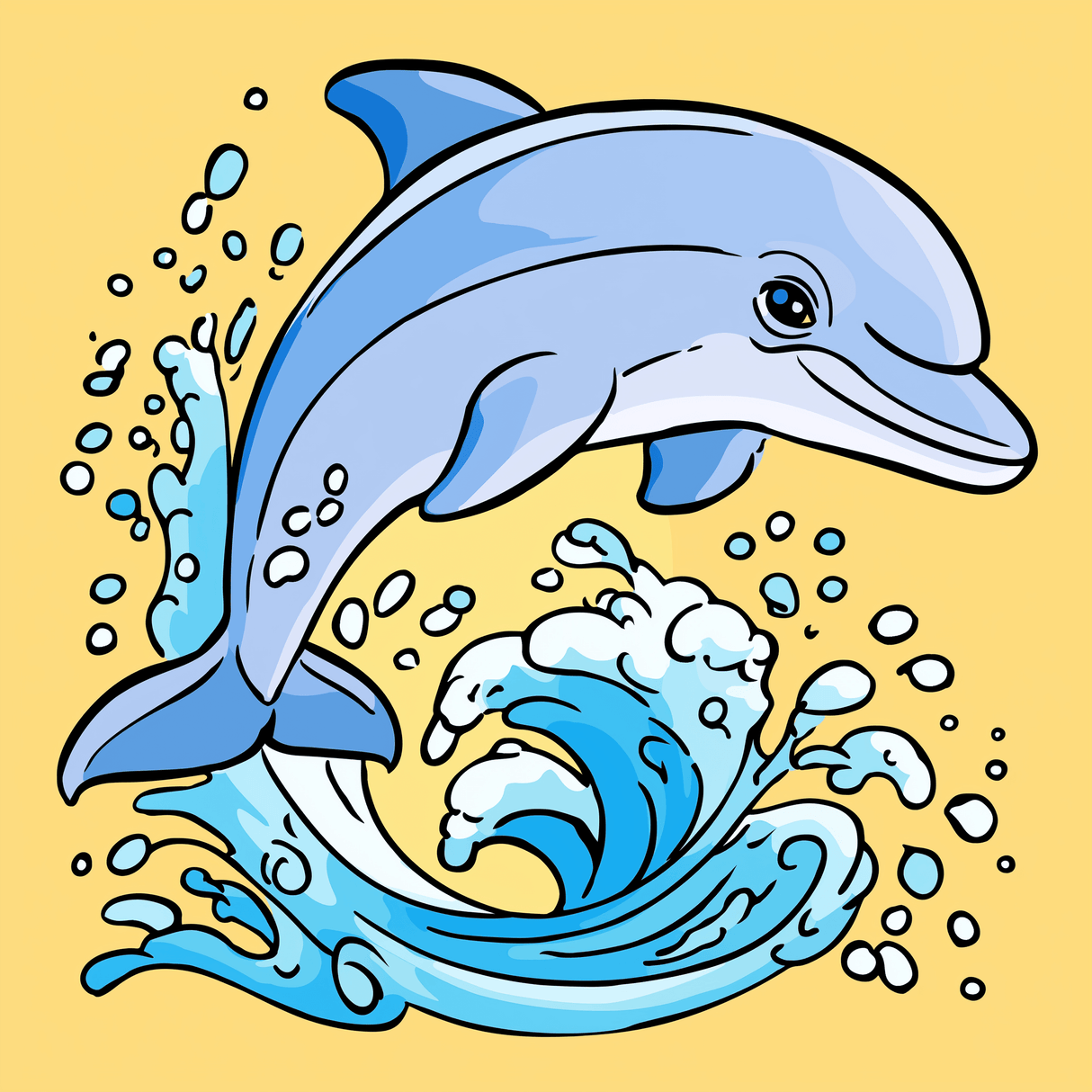 Dolphins Life Easy Paint by Numbers Kit