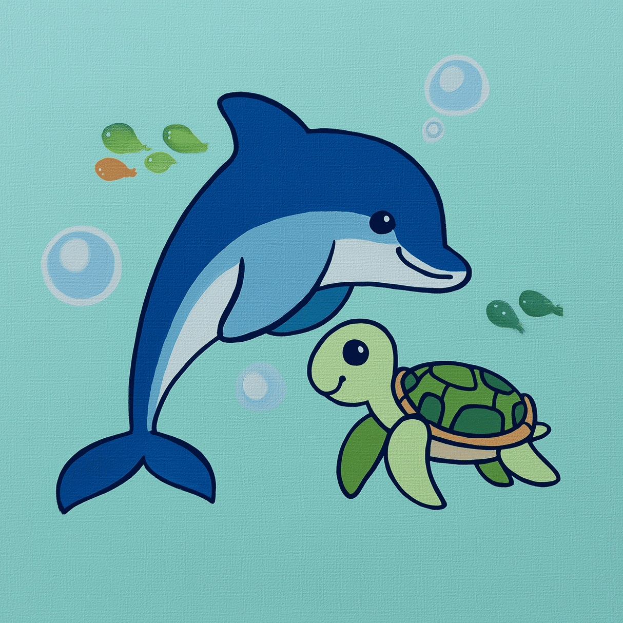 Ocean Friends Easy Paint by Numbers Kit