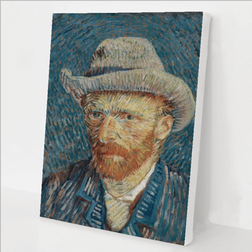 Self-Portrait with Grey Felt Hat by Vincent Van Gogh