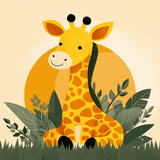 Baby Giraffe Easy Paint by Numbers Kit