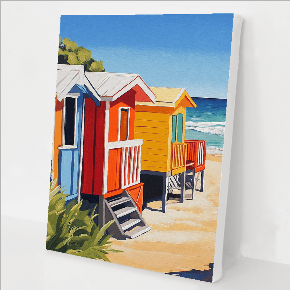 Bright Beach Boxes by the Sea kit