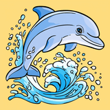 Dolphins Life Easy Paint by Numbers Kit