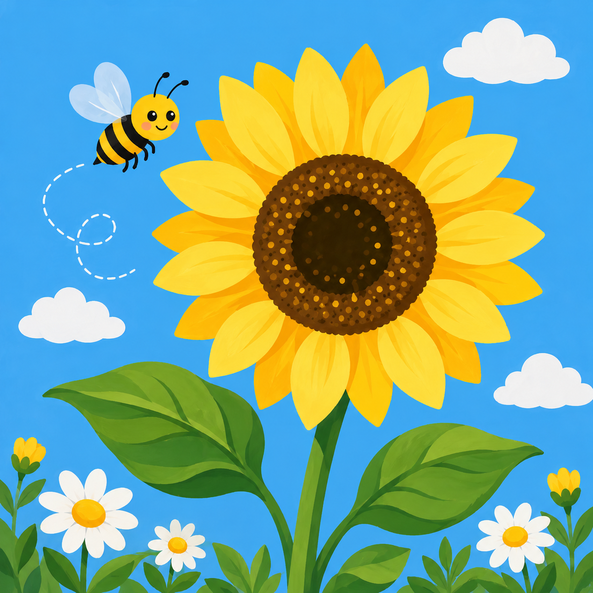Sunny Sunflower Easy Paint by Numbers Kit