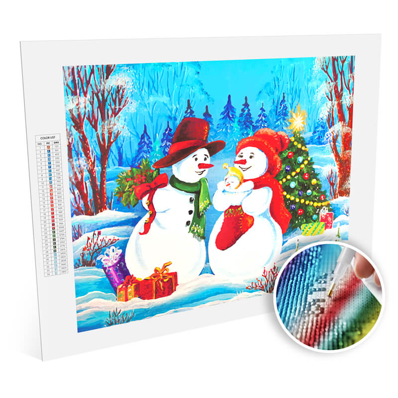 Snowman Family diamonds