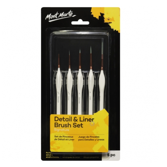 Mini Detail and Liner Brush Set - 5 Pack